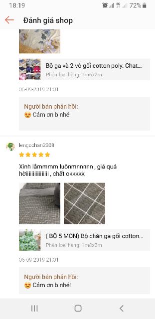 Bộ chăn ga gối phong cách Hàn quốc Cotton poly mẫu Kẻ Dạ