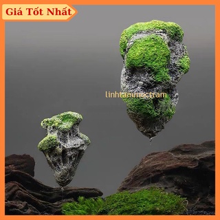 Đá nổi avatar hòn non bộ tiểu cảnh nổi trên mặt nước đá bay thủy sinh phụ kiện bể cá