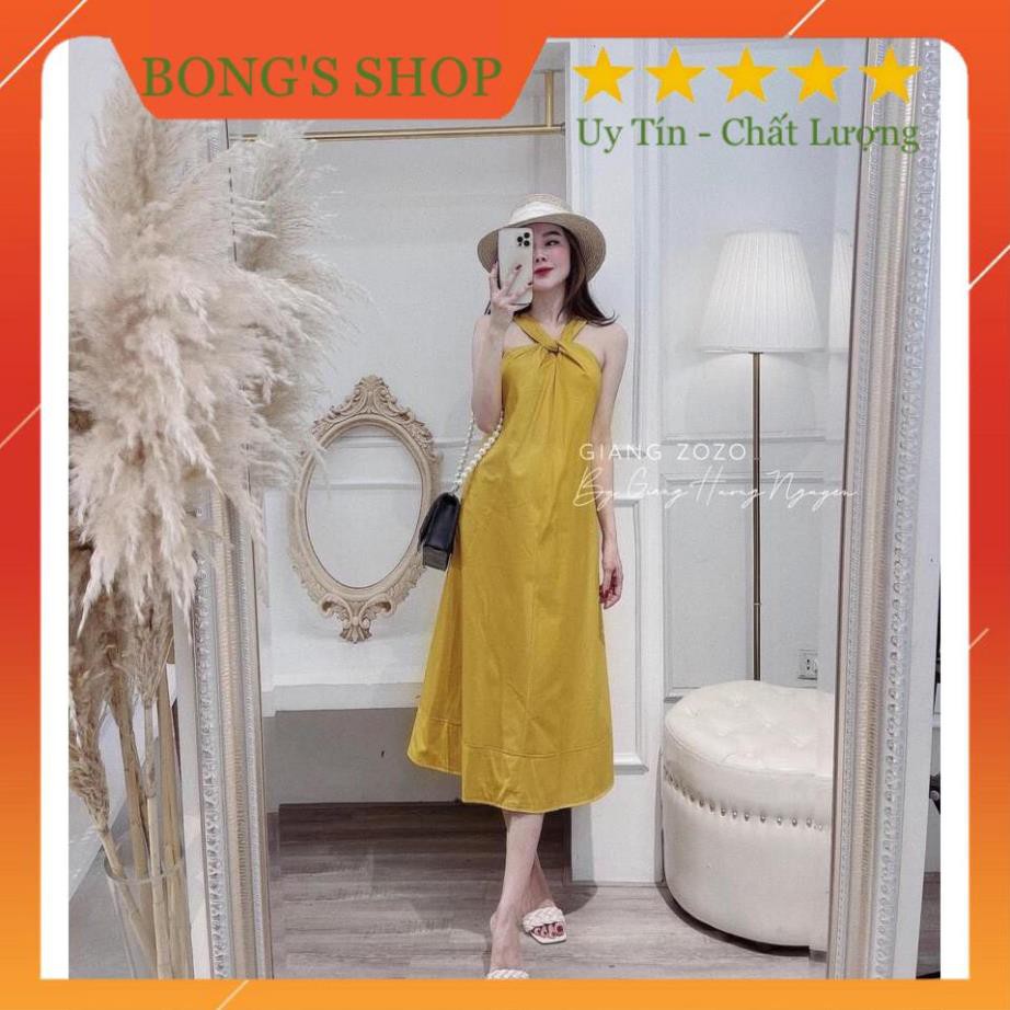 Váy nữ xinh, váy nữ đẹp suông xoắn dây cách điệu chất thô đũi Siu Đẹp