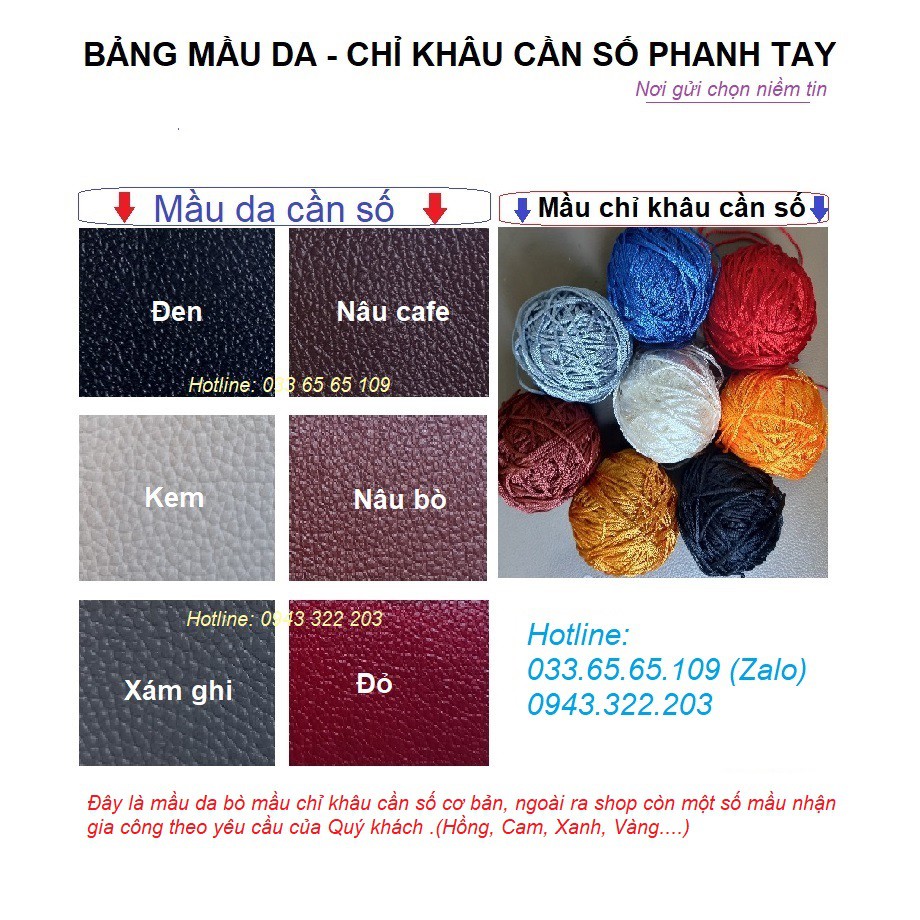 Bọc phanh tay tất cả các xe ô tô bằng da thật
