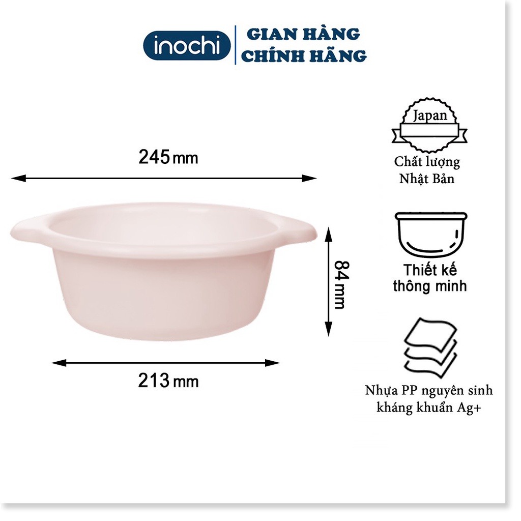 Chậu rửa mặt Inochi chất liệu nhựa an toàn cho bé size 21cm