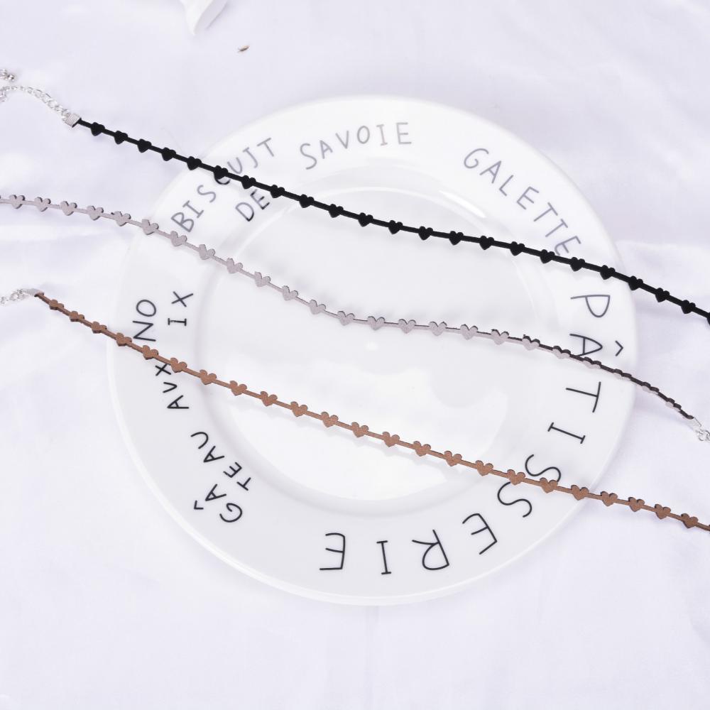 Vòng Cổ choker Ngắn Bằng Nhung Mặt Trái Tim Đơn Giản Thời Trang Quyến Rũ