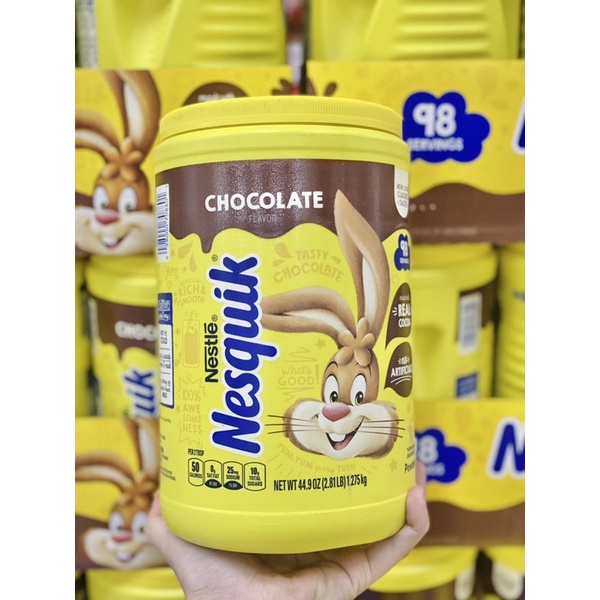 [HÀNG_CHUẨN] DATE 10/2023 Bột cacao pha sữa Nestle Nesquik Chocolate của Mỹ 1,275kg