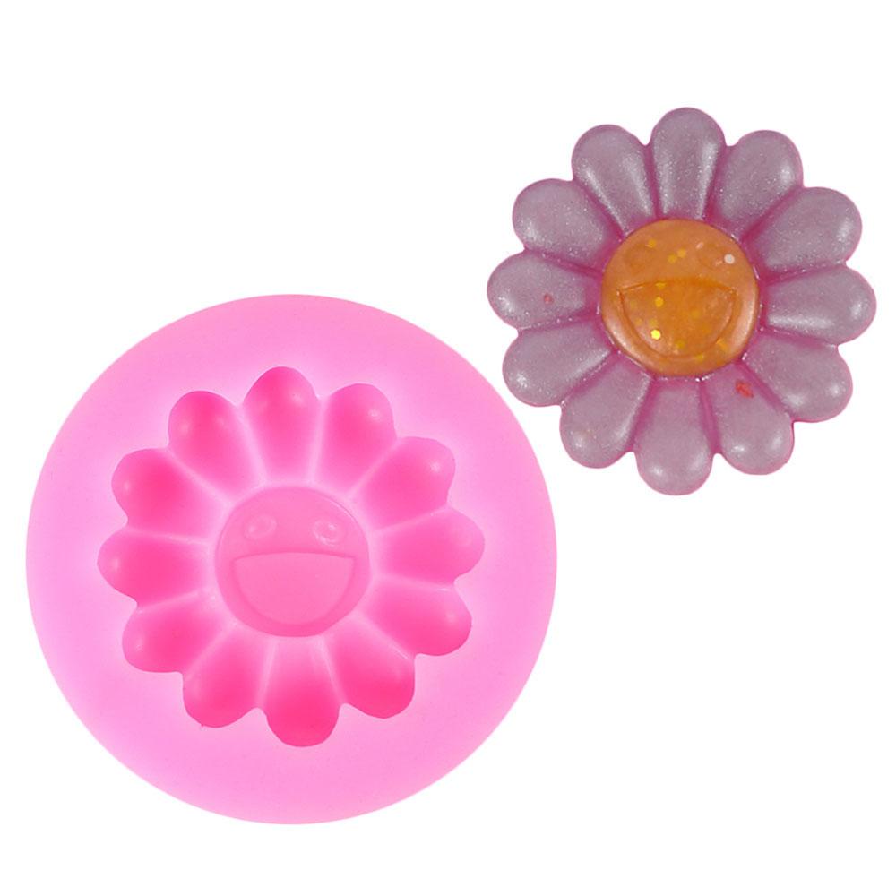 CONOPERY Khuôn Silicone Hình Hoa Hướng Dương Làm Mặt Dây Chuyền Bằng Resin Epoxy Sáng Bóng