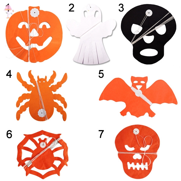 Banner hình bí ngô trang trí tiệc Halloween độc đáo