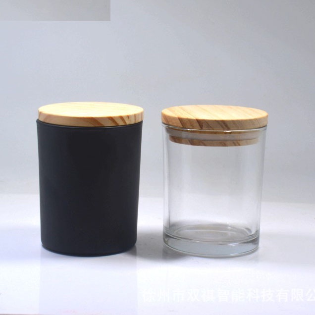 Ly Cốc Đựng Nến thơm Nắp Gỗ 200ml Handmade