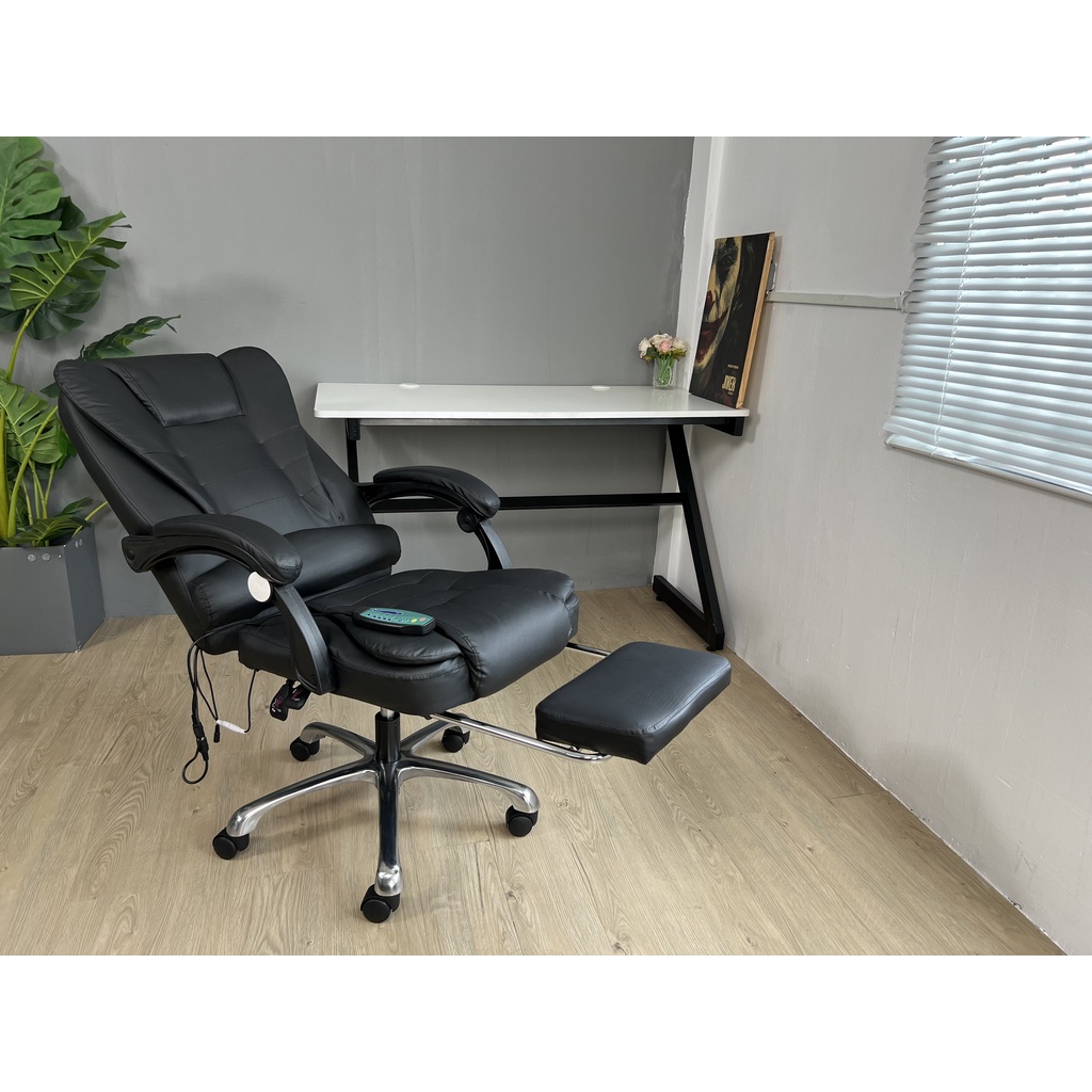 Ghế xoay da cao cấp có massage 7 điểm chân nhôm TM906