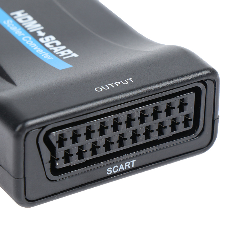 Bộ chuyển đổi âm thanh video 1080P SCART sang HDMI tương thích Bộ thu tín hiệu AV cho HDTV Sky Box STB TV DVD với phích cắm điện EU 