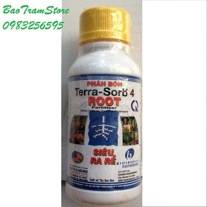 [SIEURE] Phân bón lá cao cấp siêu ra rễ Terra Sorb 4 Root chai 100ml hàng đẹp, phân phối chuyên nghiệp.