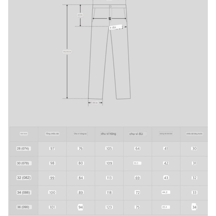Quần dài Jeans SPAO Hàn Quốc