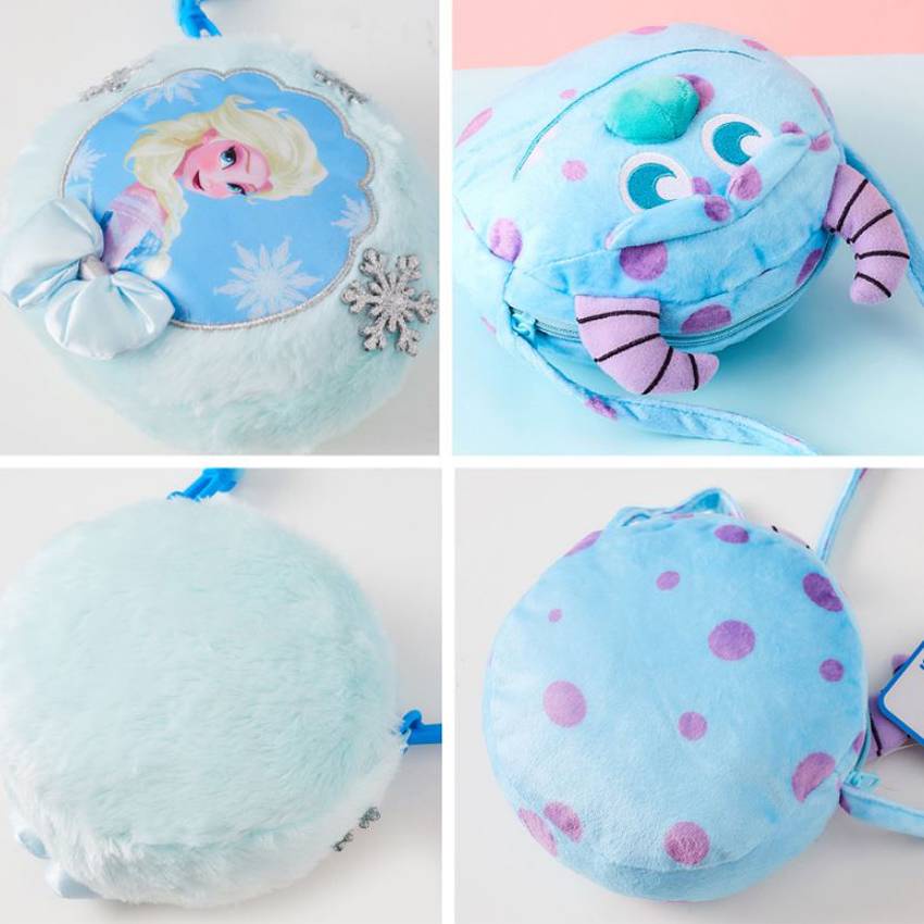 DISNEY Túi Đeo Chéo Hình Chuột Mickey / Minnie Phủ Lông Thời Trang Xinh Xắn Cho Bé Gái