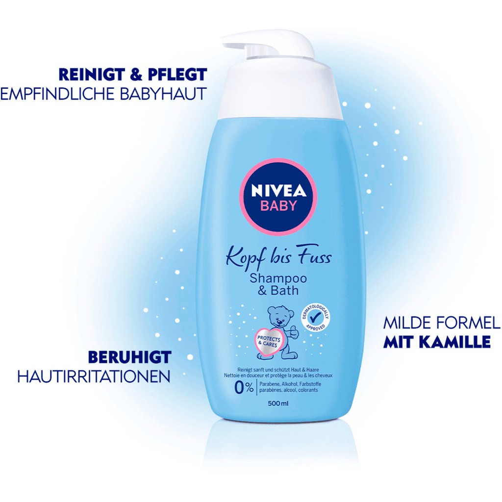 Tắm Gội NIVEA Baby Shampoo & Bath 500ml