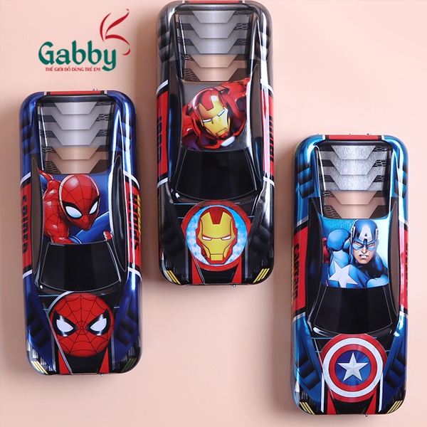 Hộp đựng bút thiếc Disney cute chính hãng nhiều mẫu, Hộp bút thiếc ( Ironman. Captain, Spiderman, McQueen)