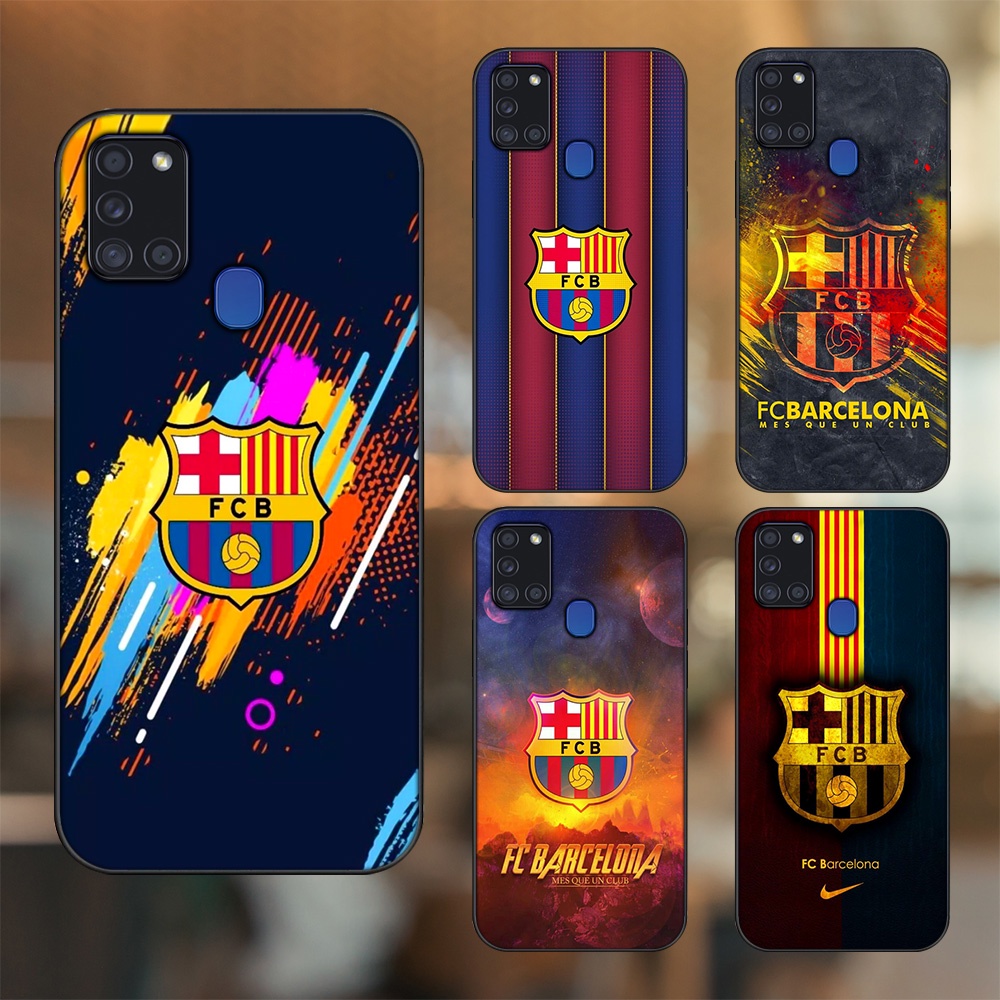 Ốp lưng Samsung A21S viền đen in hình Barcelona Barca