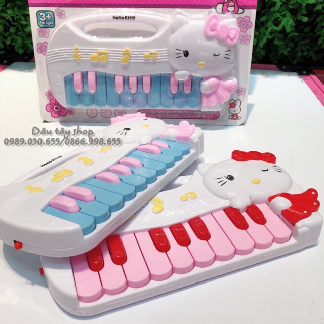 Đàn Ocgan hello kitty phát nhạc cho bé (ảnh&amp;clip thật)