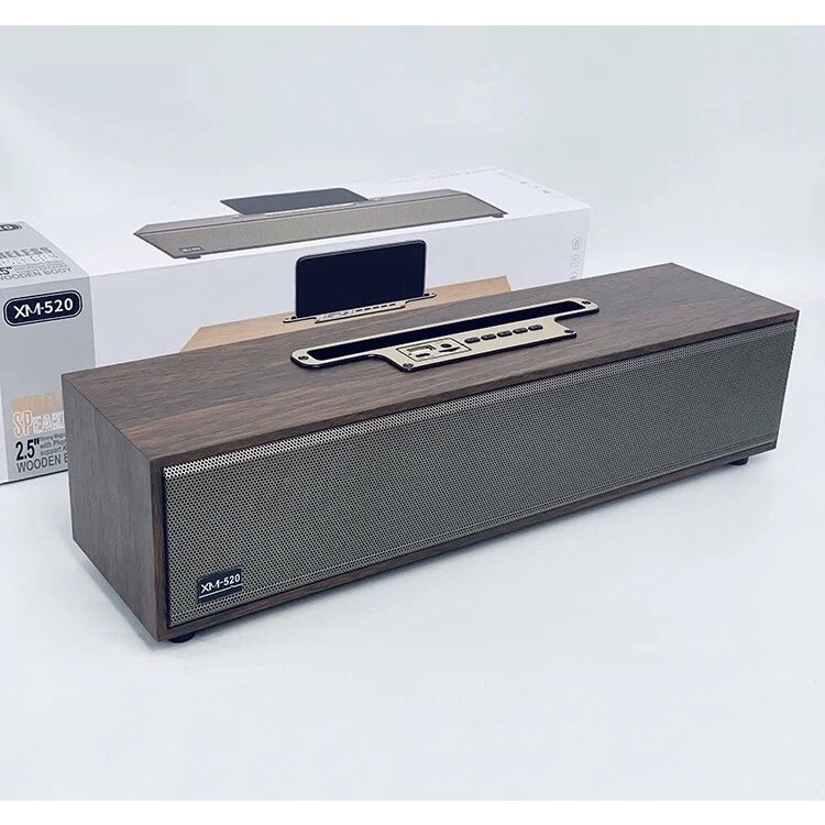 Loa Bluetooth XM-520 20W Vỏ Gỗ. Loa XM 520 Âm Thanh Cực Đỉnh Thiết Kế Sang Trọng Bass Siêu Trầm Siêu Ấm BH 6 Tháng.
