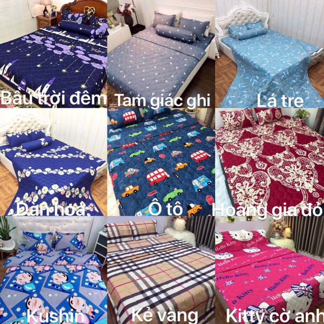 F Chăn hè ( mền ) COTTON POLY trằn bông 3 lớp, chat chọn mẫu 16 16