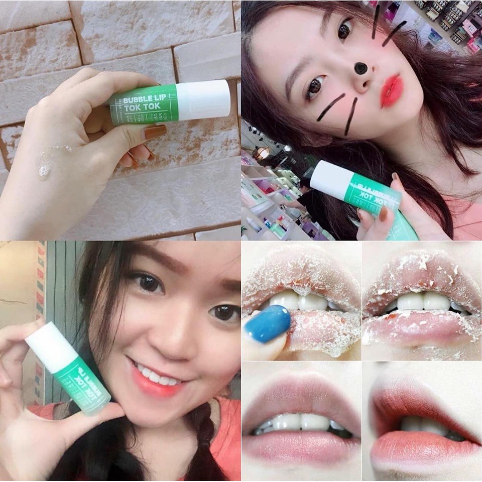 TẨY DA CHẾT MÔI BUBBLE GREEN TOK TOK - BUBI LIP | BigBuy360 - bigbuy360.vn