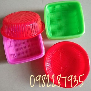 sét 10 rổ nhựa vuông,tròn đa năng nhiều màu sắc