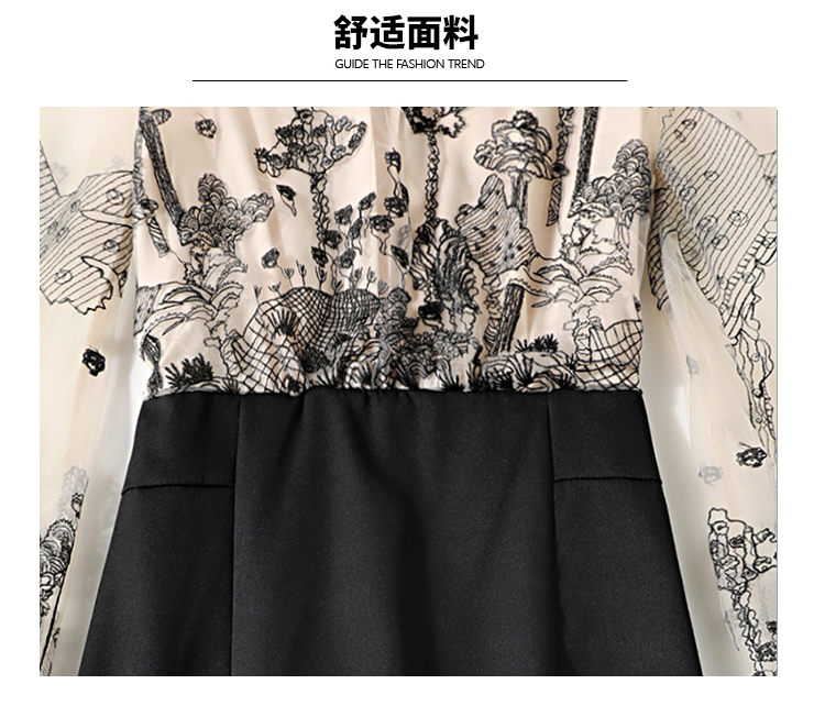 Đầm Phối Lưới Thêu Họa Tiết Xinh Xắn Dành Cho Nữ 6705 | BigBuy360 - bigbuy360.vn