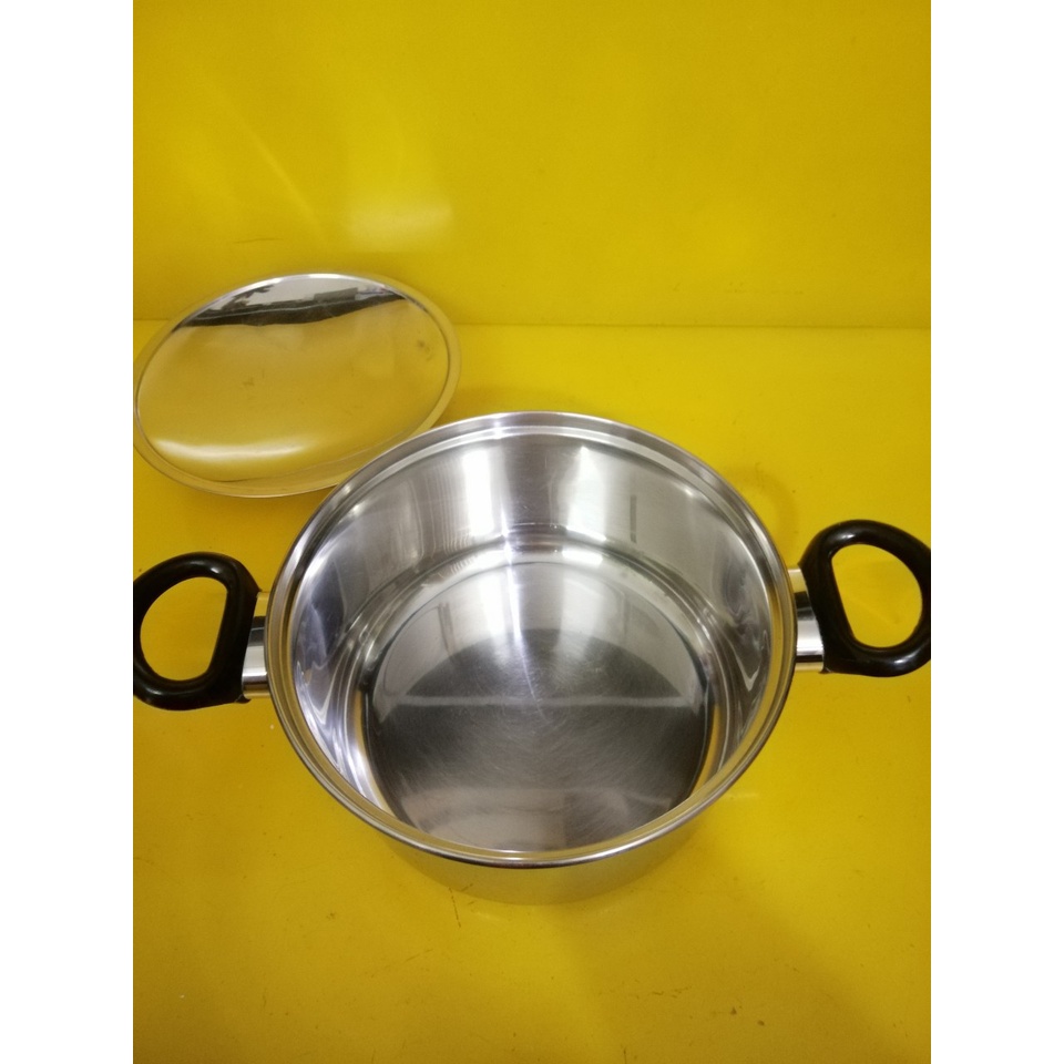 Nồi inox nội địa Nhật, size 21cm, cao 10cm (mã 551), Dùng được bếp từ