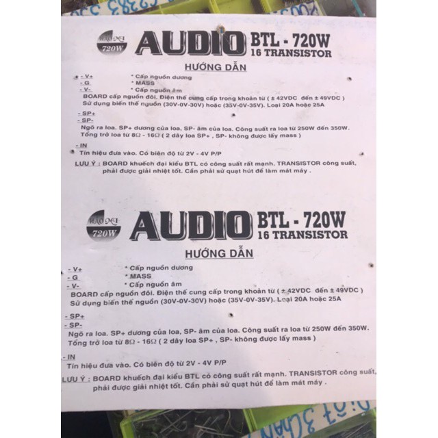 [VN] Vỉ mạch công suất tiền khuếch đại BTL-720W
