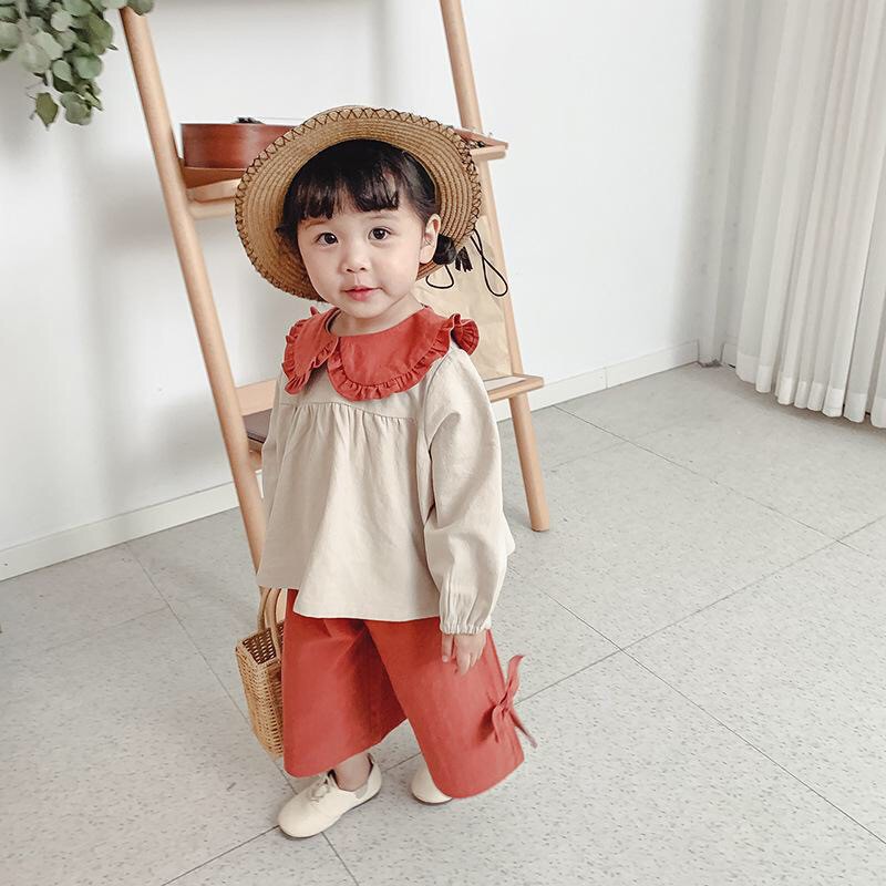 HÌNH THẬT - Set quần áo bé gái kiểu Hàn Quốc Vintage