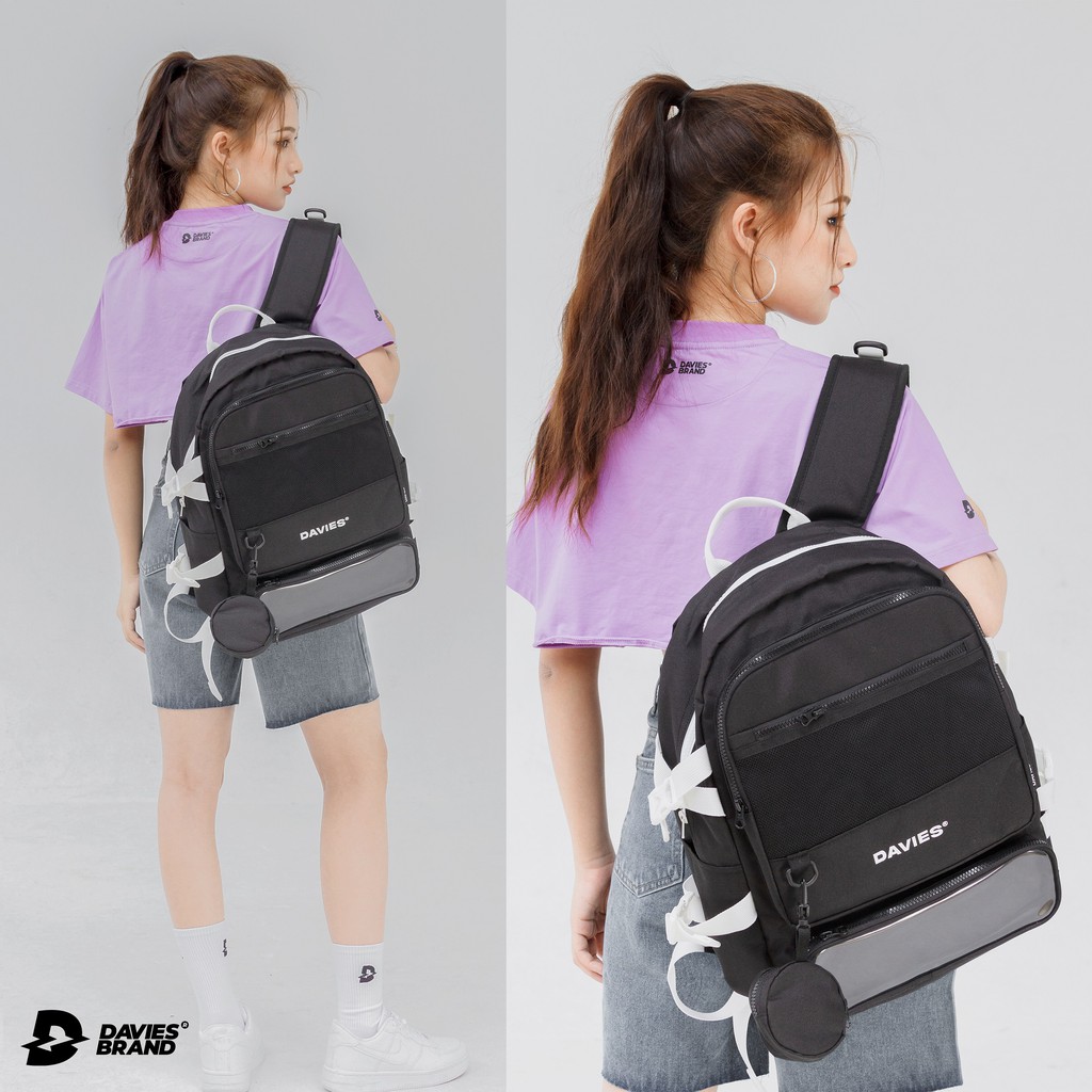 Balo canvas unisex nam nữ DAVIES Original Plastic Backpack