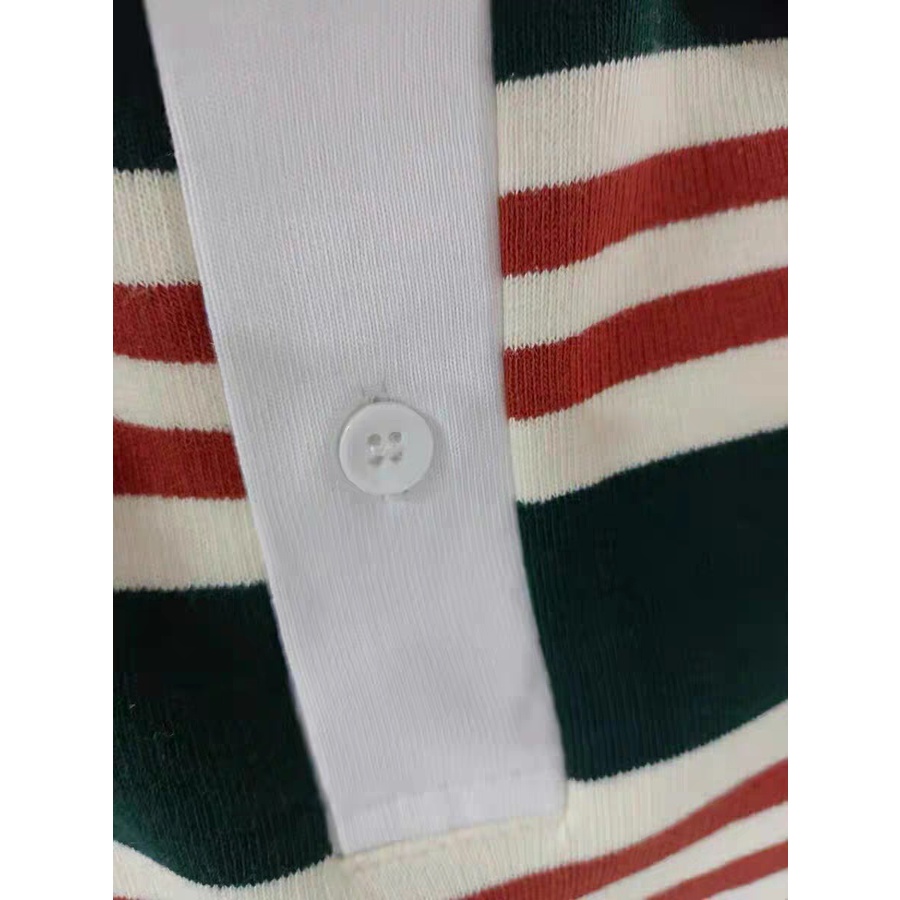 Áo polo Ngắn Tay Họa Tiết Sọc Ngang Thời Trang Dành Cho Nam