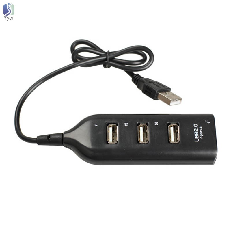 Yy 4 Port USB 2.0 High Speed Mini Hub Socket Dock for Laptop PC@VN