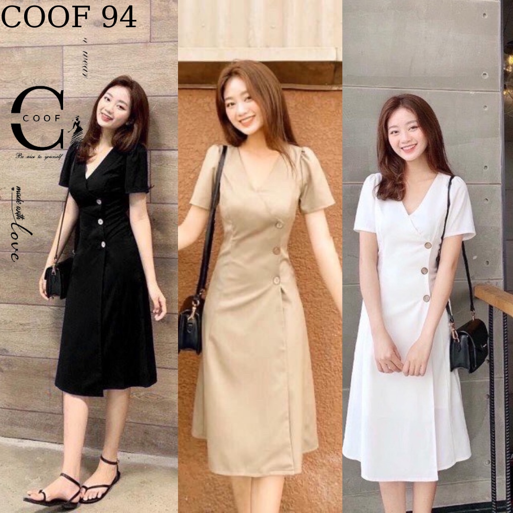 Đầm Công Sở Trẻ Trung Vải Cotton Lạnh, Thiết Kế Cao Cấp - NV46