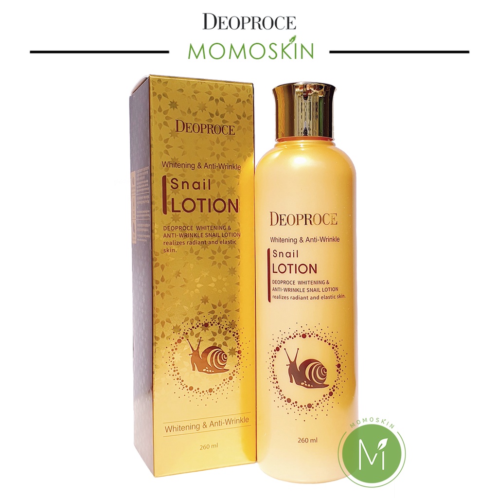 Sữa dưỡng da Deoproce làm sáng da chống nhăn da thành phần từ dịch nhầy ốc sên 260ml