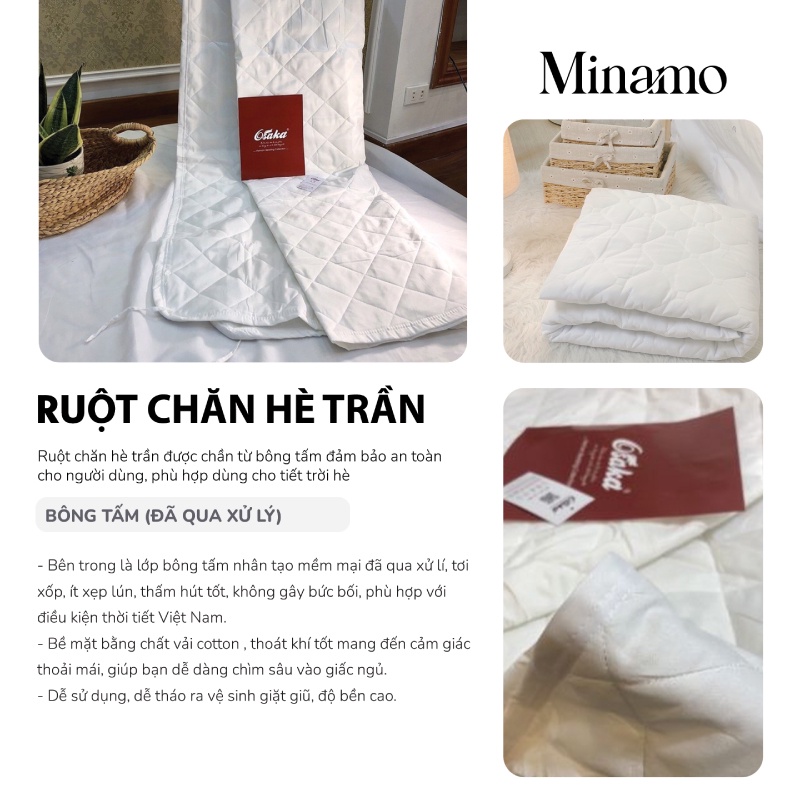 Ruột Chăn Hè Trần Osaka Minamo C04 Cao Cấp, Siêu Mềm Mịn, Êm Ái, Thấm Hút Tốt - Bảo Hành Chính Hãng Minamo