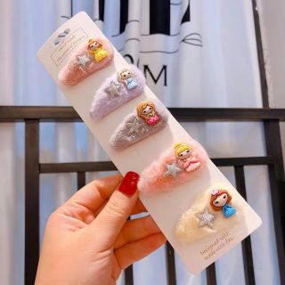 SET 5 KẸP BẤM TÓC MÁI LÔNG NHUNG SIÊU MỀM