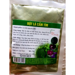 Bột lá cẩm tím gói 50gr tạo màu tím tự nhiên an toàn và dinh dưỡng