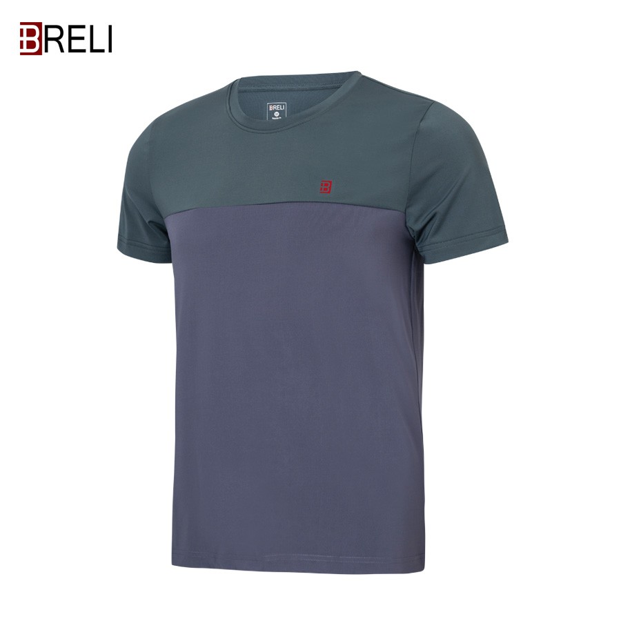 Áo thể thao nam cao cấp Breli - BAS2121-LGR Áo thun nam Tshirt thoáng khí kháng khuẩn chống tia UV