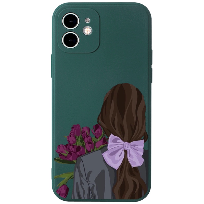 Ốp lưng JURSUE hoạt hình cặp đôi dễ thương đẹp nam nữ cho iPhone 13 12 11 Pro Max SE 2020 X XR XS 8 7 ip 6S 6 Plus Y19