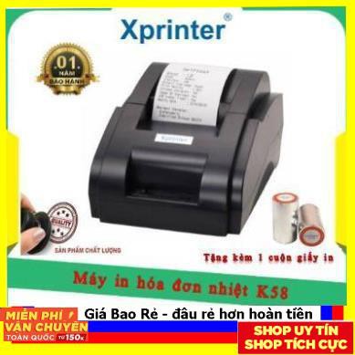 Máy in nhiệt XP-58IIH_[K58] cổng USB + kèm giấy in bill (5-10 cuộn giấy in)