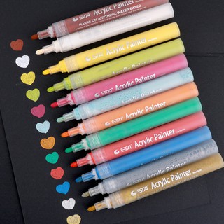 Bộ Bút Sơn Acrylic STA Painter 12/24 Màu (vẽ vải, kính, giấy...)
