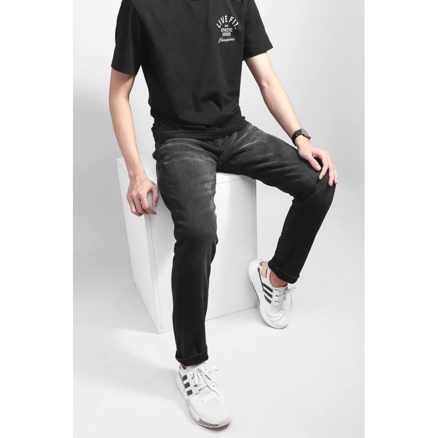 [Xả hàng lẻ size - Giá sốc] Quần Jean Nam Cao Cấp Màu Xám đen ZA-03 Quần Bò Nam Chất Vải Co Giãn Thoải Mái - DOKI