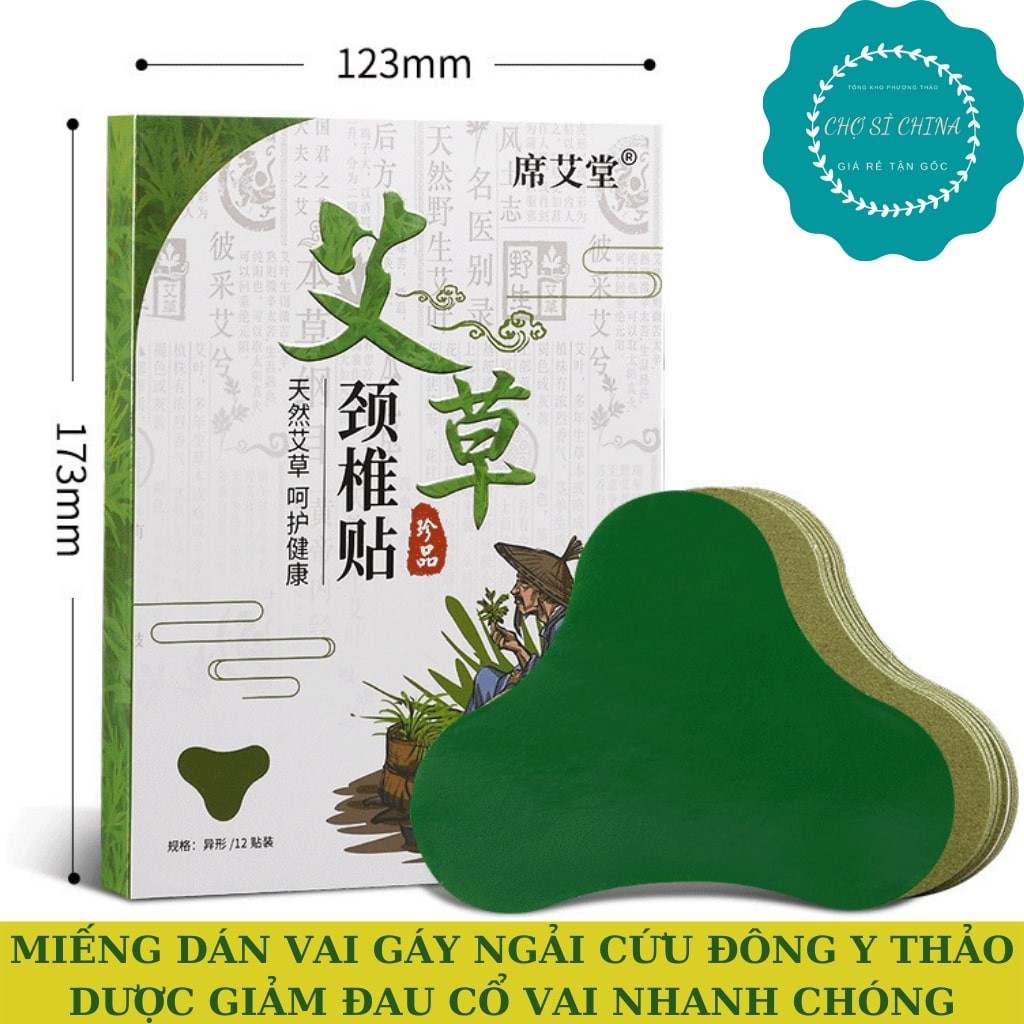 Miếng Dán Vai Gáy Ngải Cứu Đông Y Thảo Dược Hộp 12 Miếng _Phutuan91