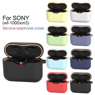 Vỏ silicone chống sốc cao cấp bảo vệ hộp sạc tai nghe Sony WF-1000XM3 kèm móc