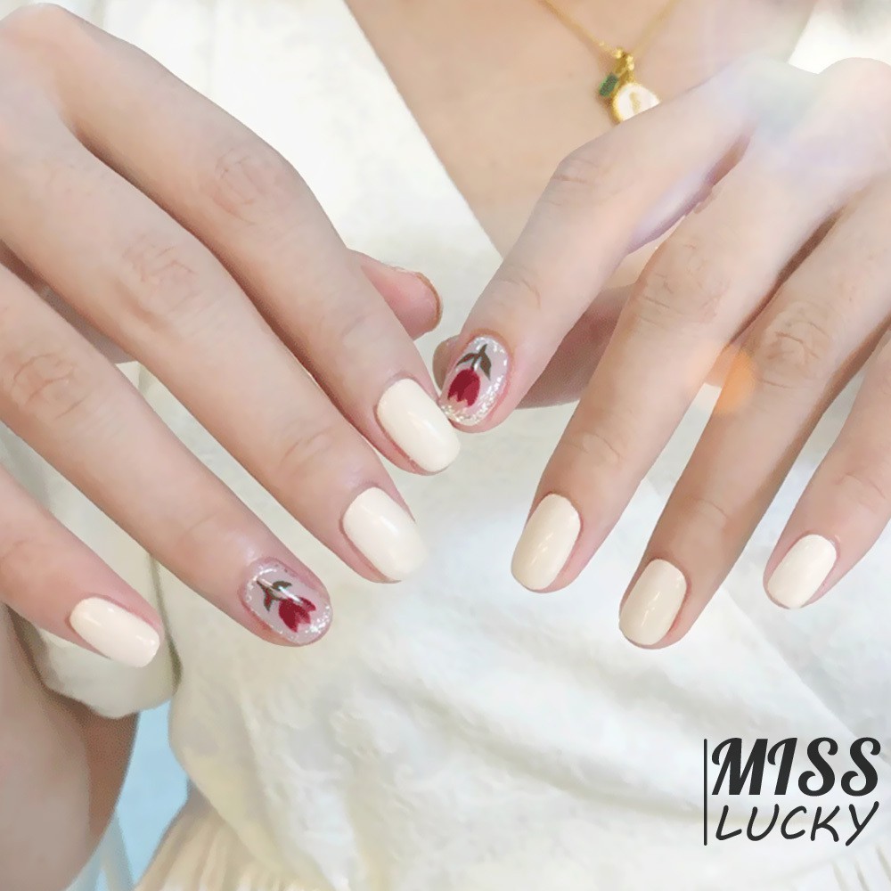 VN (Hàng Mới Về) Set 24 Móng Tay Giả Ngắn Đầu Vuông Có Thể Tháo Rời Tiện Dụng