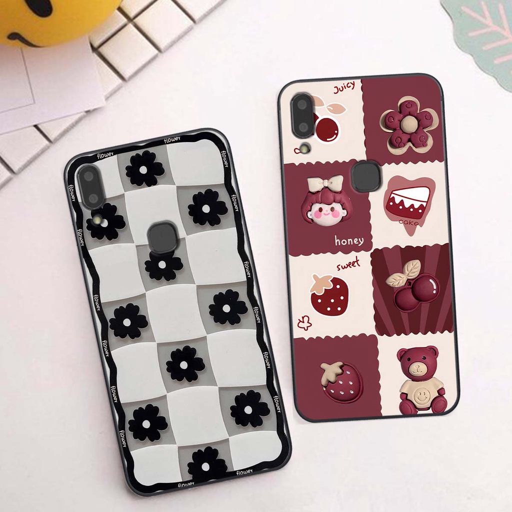 Ốp Vivo V9 / V9 Youth in hình trái tim, caro kẹo ngọt đầy cá tính siêu đẹp siêu chất
