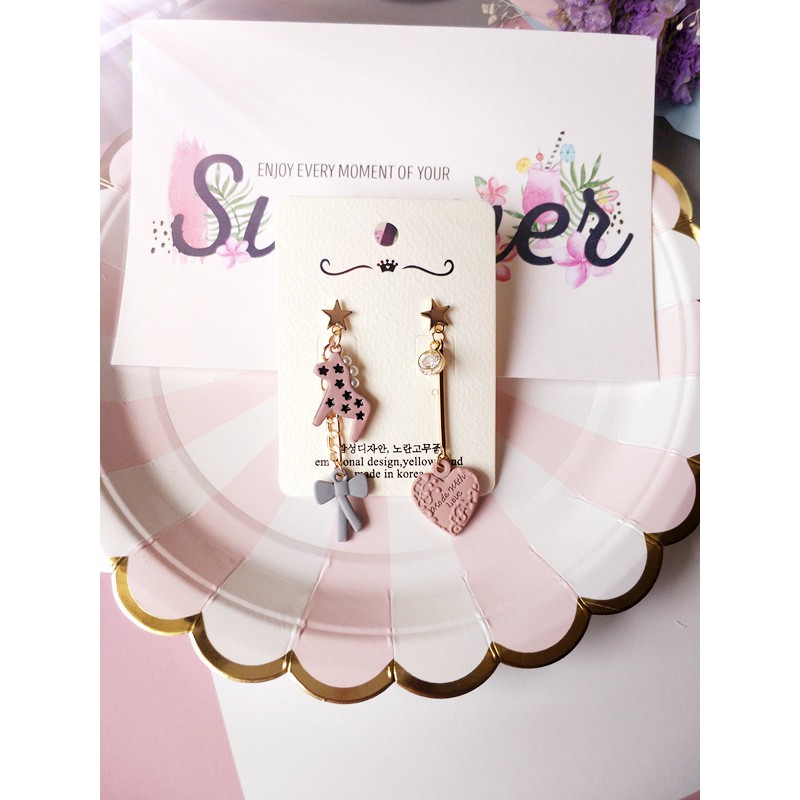 Bông tai ngựa hồng & ngôi sao