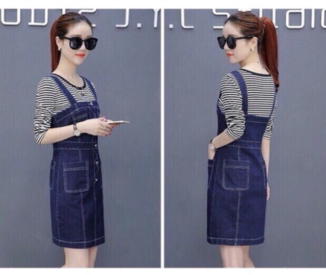 Yếm jean thời trang phong cách trẻ trung 2 dây freesize