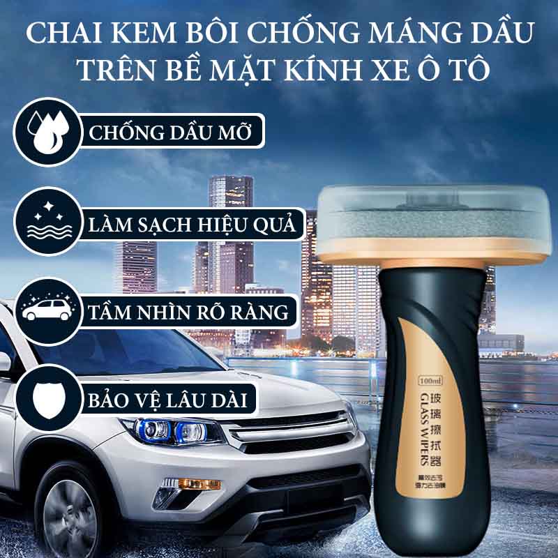 Sáp Kem Bôi Chống Bám Dầu Mỡ Trên Kính Ô Tô, Xe Máy -  Dung Tích 100ml Hãnh  TrueFul VER 2 CARZONE.TOP