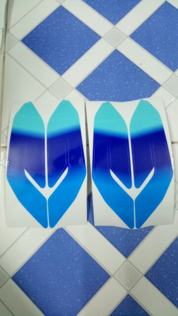 Tem logo cặp tem dán Xi nhan nhỏ Vario 2018 xanh biển, xanh đậm, xanh dương