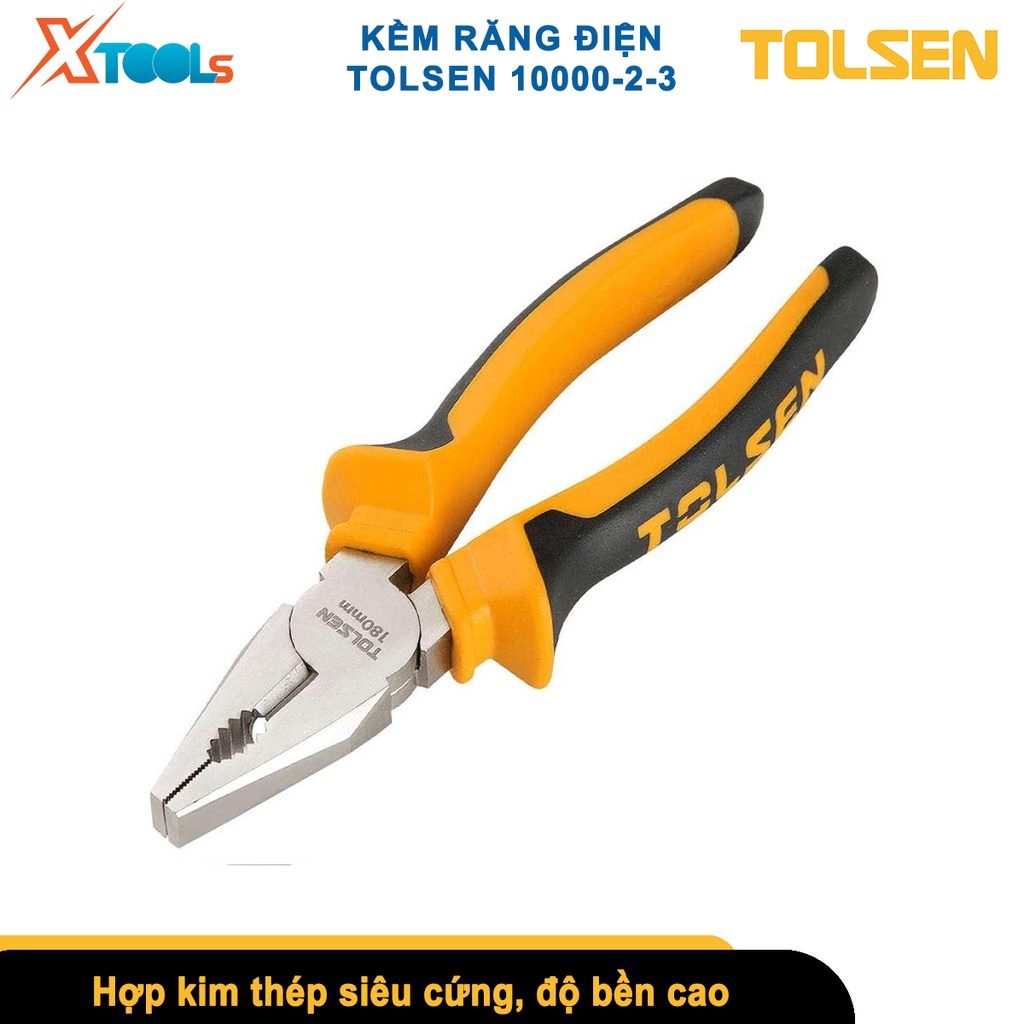 Kìm răng điện TOLSEN đủ kích cỡ 6-7-8 inch Kềm điện hợp kim thép siêu cứng chống rỉ rét