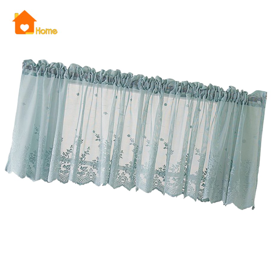 Rèm cửa sổ VảI Voan Thêu Hoa Sang TrọNg 130x41cm